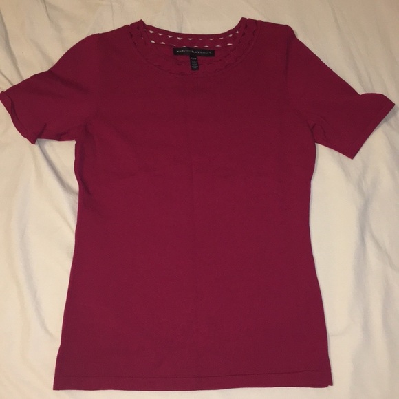 WHBM Cranberry Red Cutout-Detail Knit Top, XXSP - Picture 7 of 10